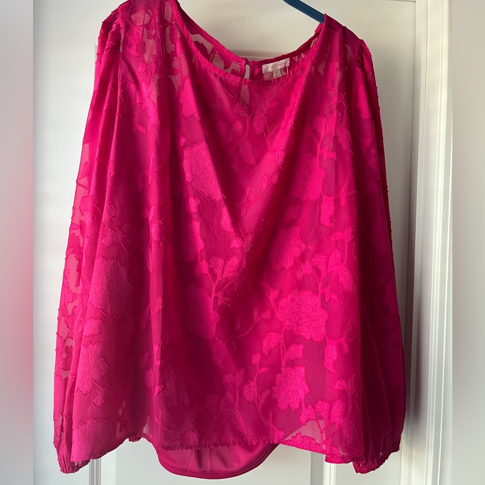 Flying Tomato Pink Floral Blouse PLUS SIZE